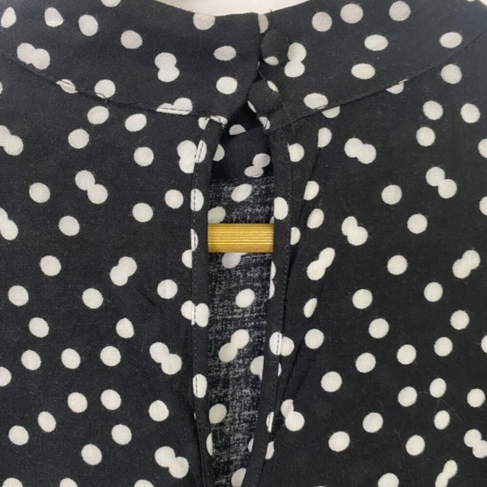 Zara Black and White Polka Dot High Neck Dress - Picture 10 of 11